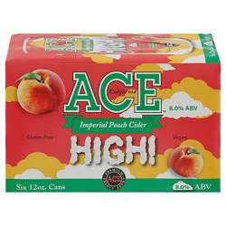 Ace Cider High Imperial Peach Cider In Cans Multipack - 6-12 Fl. Oz.