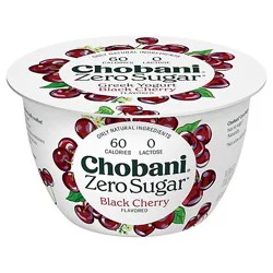 Chobani With Zero Sugar Black Cherry Yogurt - 5.3 Oz