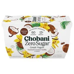 Chobani Zero Sugar Toasted Coconut Vanilla - 4-5.3oz