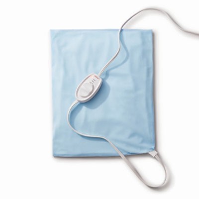 slide 1 of 1, Sunbeam Standard Light Blue Vinyl Heating Pad - Each, 1 ct