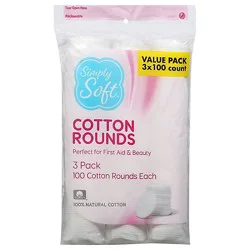 Simply Soft Cotton Rounds - 300 Count