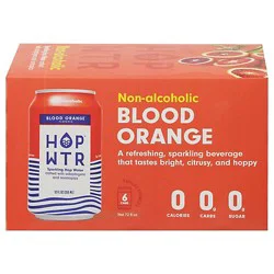 Hop Wtr Non Alcoholic Blood Orange Cans - 6-12 Oz
