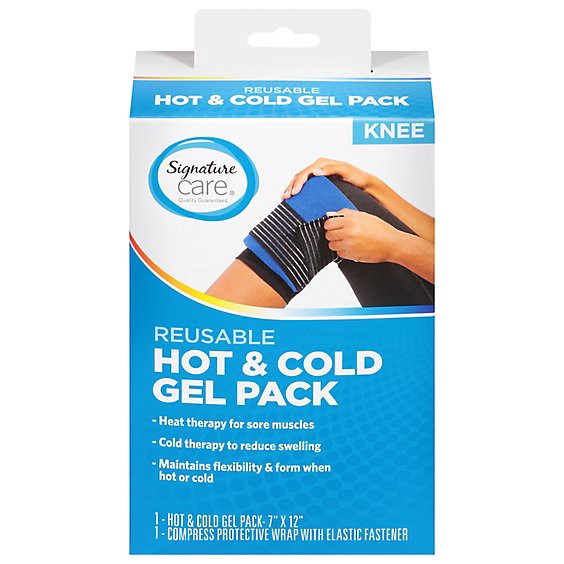 slide 1 of 1, Signature Care Hot Cold Knee Gel Pack - Each, 1 ct