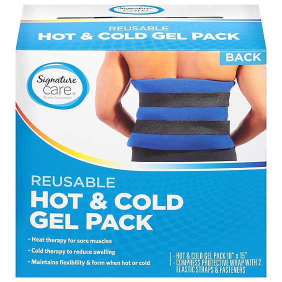 slide 1 of 1, Signature Care Hot Cold Back Gel Pack - Each, 1 ct