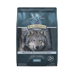 Blue Buffalo Wilderness Natural High Protein Dry Food For Adult Dogs Chicken Recipe Bag - 13 Lb