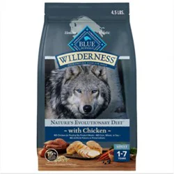 Blue Buffalo Wilderness Adult High-Protein Wholesome Grains Dry Dog Food - 4.5 Lb