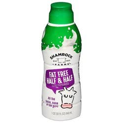 Shamrock Farms Fat Free Half And Half - 1 Quart