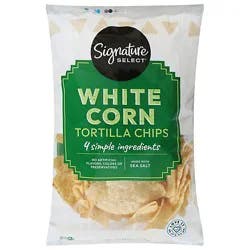 Signature Select White Corn Tortilla Chips - 11 Oz