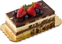 Cakerie Tuxedo Truffle Bar Cake With Fruit - Ea