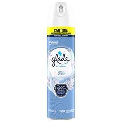 Glade Clean Linen Infused Essential Oils Air Freshener For Home Aerosol Spray - 8.3 Oz