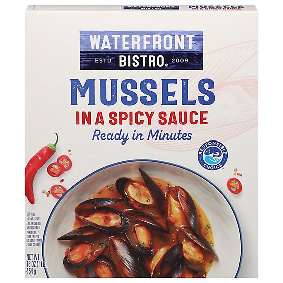 slide 1 of 1, Waterfront Bistro Mussels In Spicy Sauce - 16 Oz, 16 oz