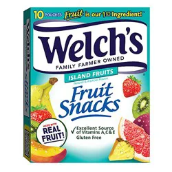Welch's Island Fruits Fruit Snacks Pouches Multipack - 10-0.8 Oz