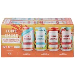 Juneshine Sunset Hard Kombucha Variety Pack Cans - 8-12 Fl. Oz.