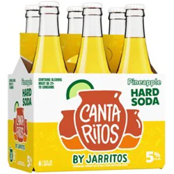 Cantaritos Hard Soda Pineapple In Bottle 6 Count - 12 Fl. Oz.
