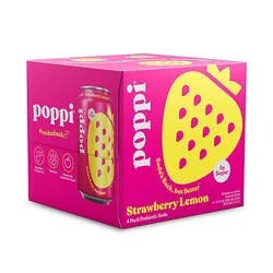 Poppi Probiotic Strawberry Lemon 4 Count - 12 Fl. Oz.