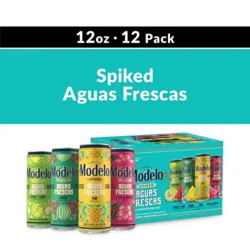 Modelo Spiked Aguas Frescas Variety Pack Flavored Malt Beverage 4.5% Abv Can - 12-12 Fl. Oz.