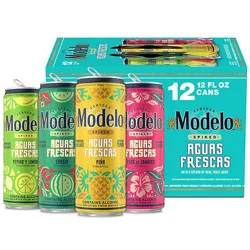 Modelo Spiked Aguas Frescas Variety Pack Flavored Malt Beverage 4.5% Abv Can - 12-12 Fl. Oz.