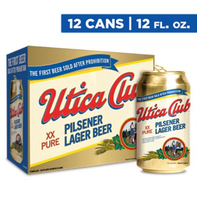 slide 1 of 1, Utica Club Pilsner - 12-12 Fl. Oz., 144 fl oz