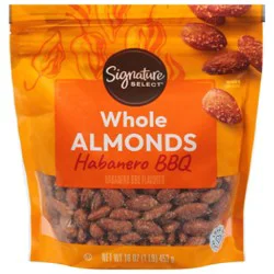 Signature Select Almonds Habanero Bbq Whole - 16 Oz