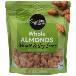 Signature Select Almonds Wasabi & Soy Whole - 16 Oz