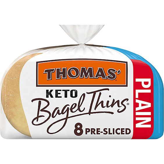 slide 1 of 10, Thomas Keto 4 Net Carb Plain Bagel Thins 8 Count - 13 Oz, 13 oz