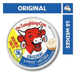 The Laughing Cow Creamy Original Spreadable Cheese Wedges - 16 Count