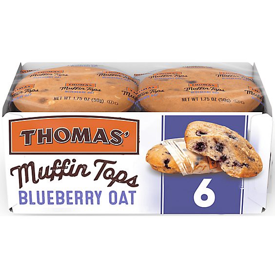 slide 1 of 1, Thomas Blueberry Oat Muffin Tops 6 Count - 10.5 Oz, 10.5 oz