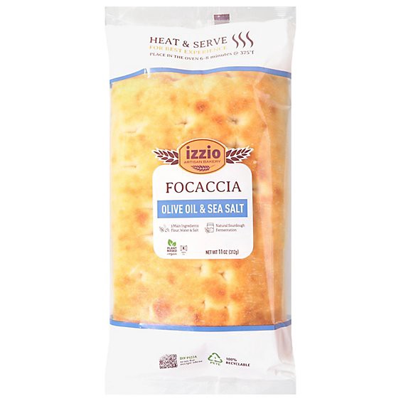 slide 1 of 1, Olive Oil Sea Salt Focaccia - Ea, 11 oz