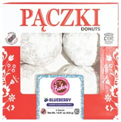 Paczkis Blueberry Filling And Icing Sugar 4 Count - 14.81 Oz