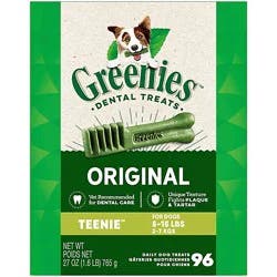Greenies Original Teenie Natural Dental Care Chews Oral Health Dog Treats - 27 Oz