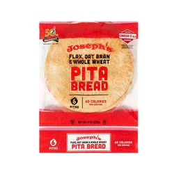 Joseph's Flax Oat Bran & Whole Wheat Pita Bread 6count - 8 Oz