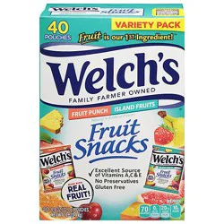 Welchs Fruit Snacks Fruit Punch/island Fruits - 40-0.8 Oz