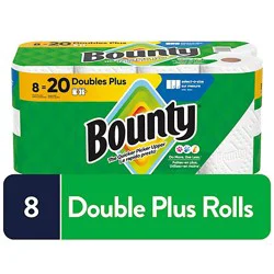 Bounty 8 Double Plus Select A Size White Tissue - 8 Count