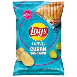 Lay's Wavy Cuban Sandwich Potato Chips - 7.5 Oz