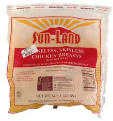 Sunland Chicken Breasts Boneless Individually Frozen - 64 Oz