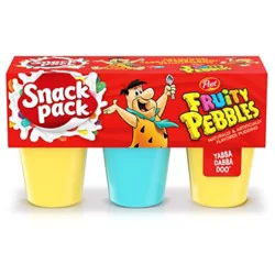 Snack Pack Post Fruity Pebbles Flavored Pudding Cups - 6-3.25 Oz