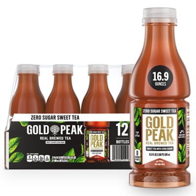 slide 1 of 1, Gold Peak Zero Sugar Sweet Tea Bottles Pack - 12-16.9 Fl. Oz., 12 ct; 16.9 fl oz