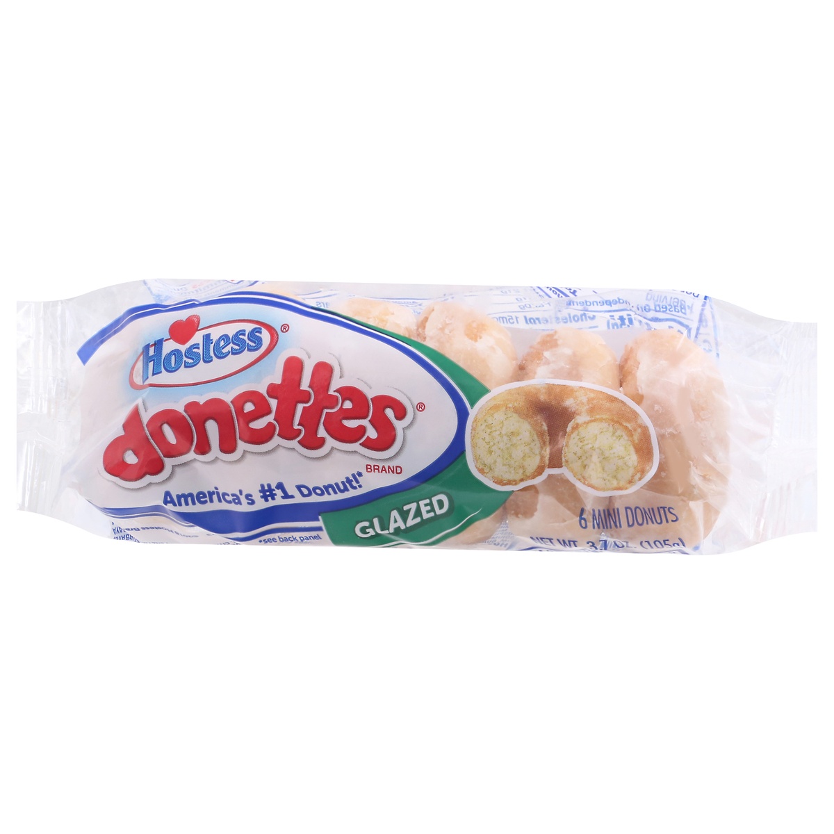 slide 8 of 9, HOSTESS Glazed DONETTES Single Serve, 3.7 oz, 3.7 oz