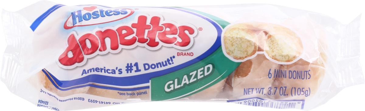 slide 5 of 9, HOSTESS Glazed DONETTES Single Serve, 3.7 oz, 3.7 oz