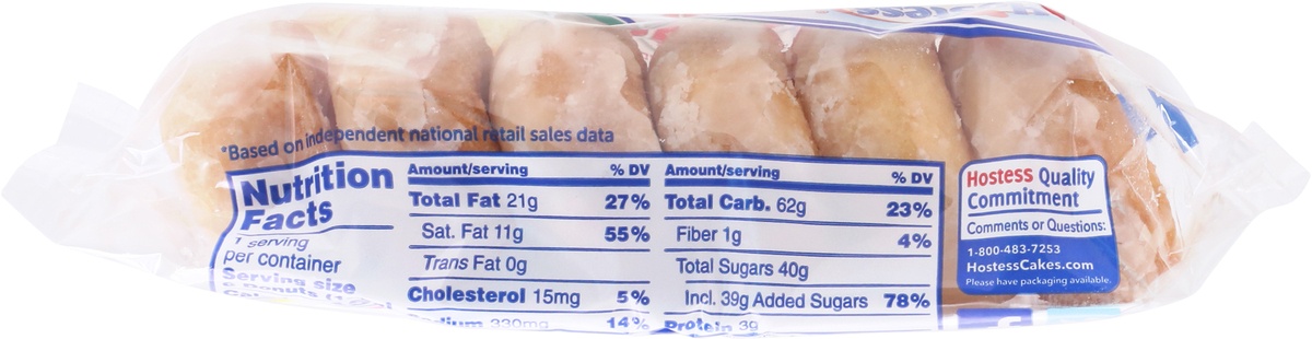 slide 9 of 9, HOSTESS Glazed DONETTES Single Serve, 3.7 oz, 3.7 oz