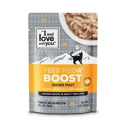 I And Love And You Feed Meow Boost Chicken Feast Functional Wet Cat Food - 3 Oz