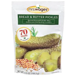 Mrs. Wages Bread & Butter Pickles Quick Process Pickle Mix - 5.3 Oz