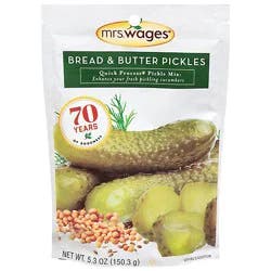 Mrs. Wages Bread & Butter Pickles Quick Process Pickle Mix - 5.3 Oz