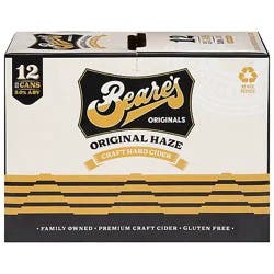 Beares Org Haze Hard Cider 12-12 Fl Oz In Cans - 12-12fz