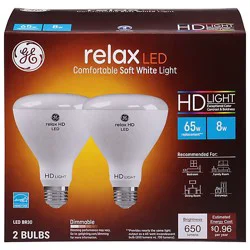 Ge Led Hd Relax 8w-65w Br30 Flood Light - 2 Ct
