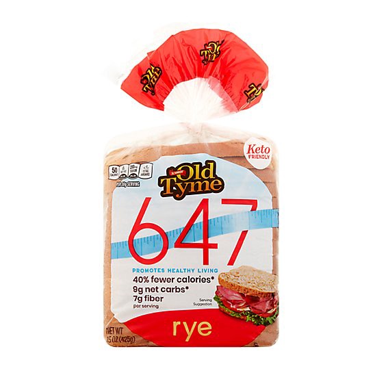 slide 1 of 1, Old Tyme 647 Rye Bread 15 Oz - 15 Oz, 15 oz