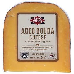 Dietz & Watson Aged Gouda Cheese Wedge - 6 Oz