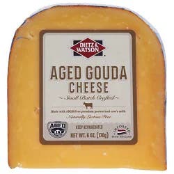 Dietz & Watson Aged Gouda Cheese Wedge - 6 Oz