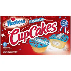 Hostess Patriotic Cupcakes With Creamy Filling 8 Count - 12.7 Oz