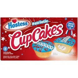 Hostess Patriotic Cupcakes With Creamy Filling 8 Count - 12.7 Oz